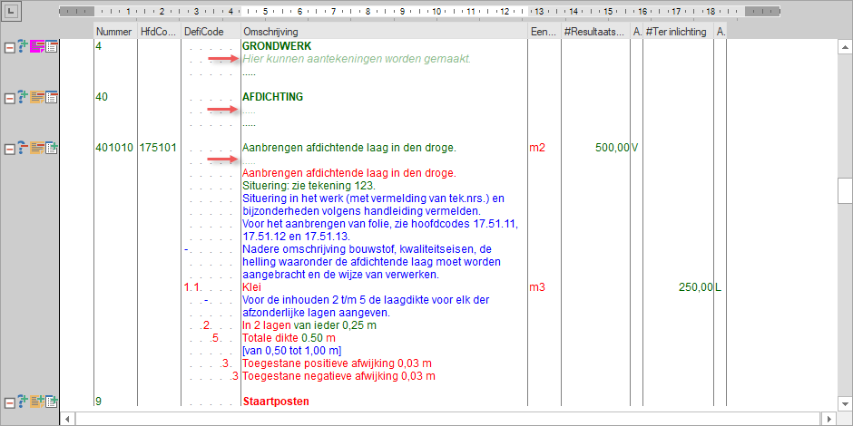 Scherm tbv aantekeningen - New