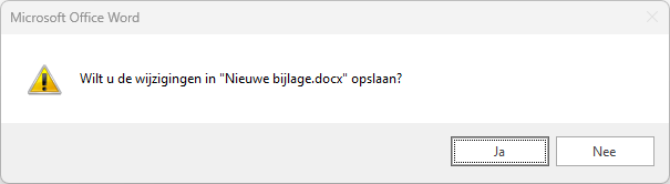 Word bijlage opslaan