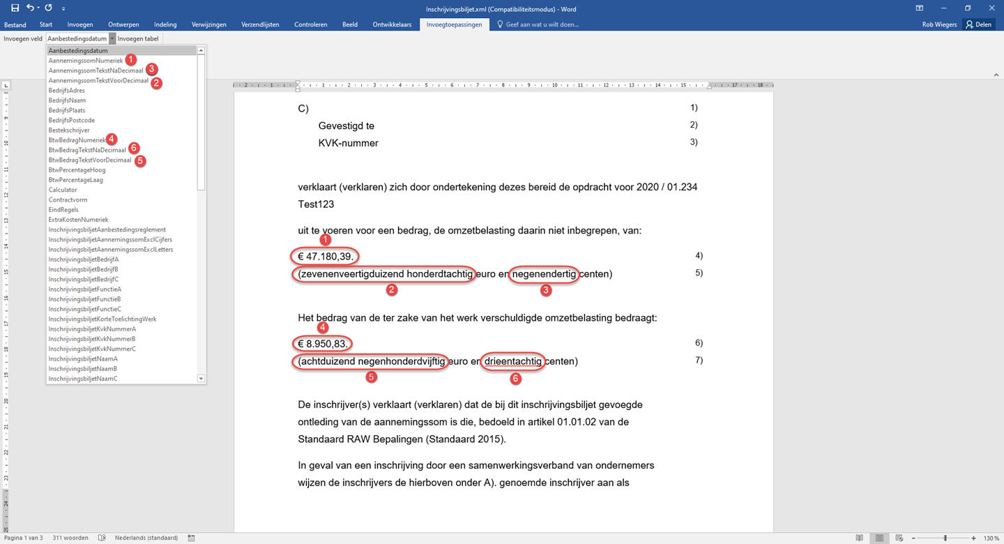 Word - calcwerkbalk