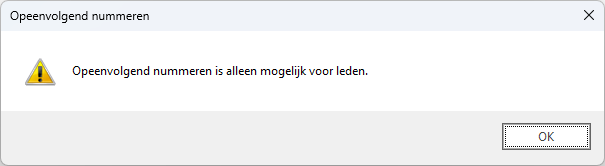 Opeenvolgend coderen - leden melding