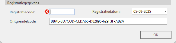 Registreren - registratiecode ontbreekt - New