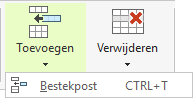 Groep toevoegen en verwijderen - Specificeren - toevoegen bestekpost