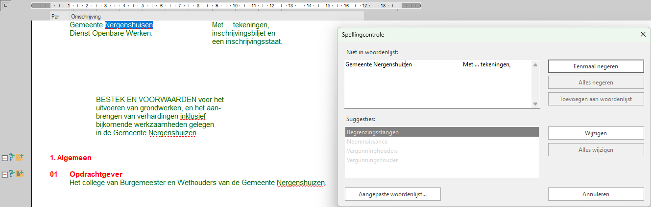 Spellingcontrole - handmatig aanpassen 2
