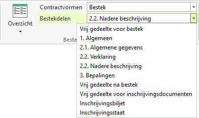 Groep bestekdelen en invoermodes 3