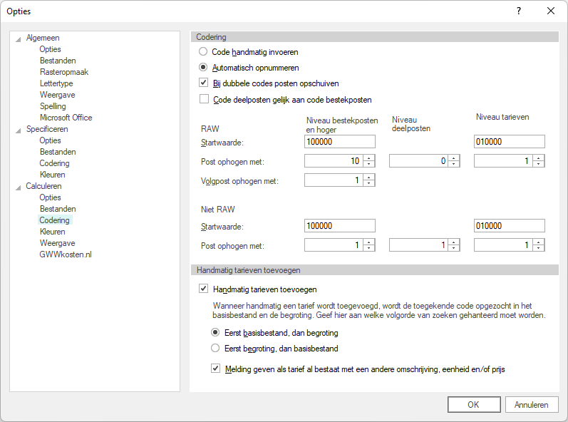 Opties-GwwCalc-Codering