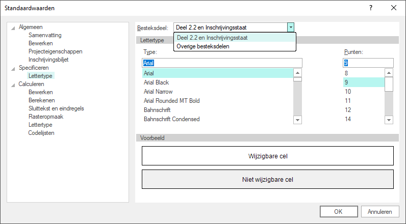 Standaardwaarden-GwwBestek-Lettertype