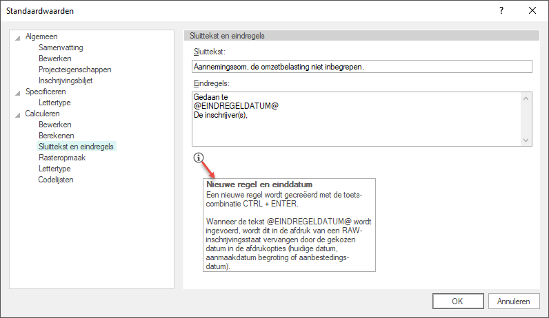 Standaardwaarden-GwwCalc-Sluittekst_en_eindregels